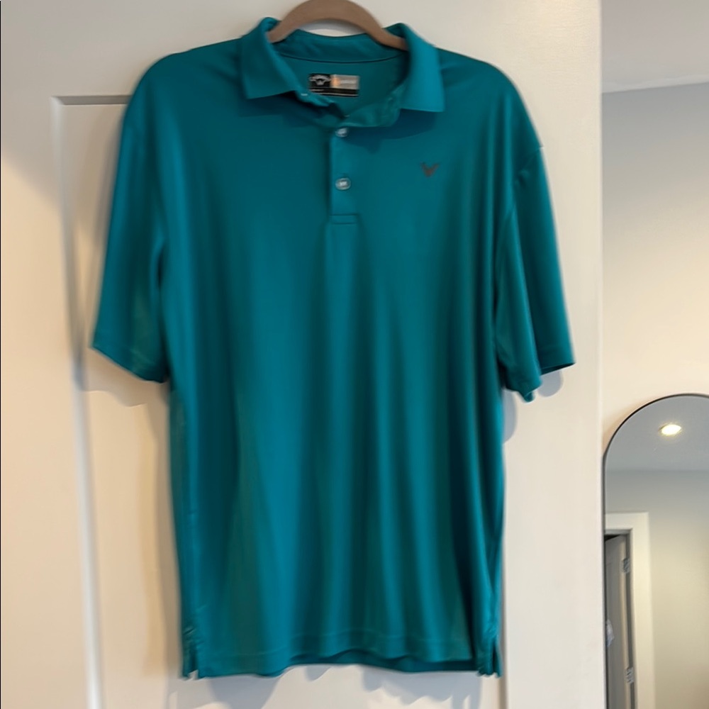 Callaway Blue Polo Shirt Lightweight Breathable Design